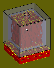 Куб с подпорками